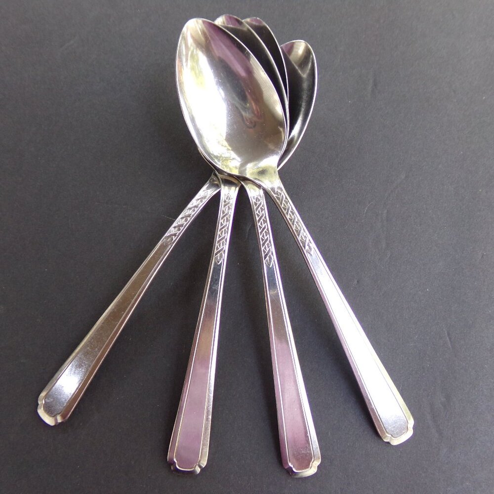 OneidaCraft Deluxe Stainless 4 Serving Spoons